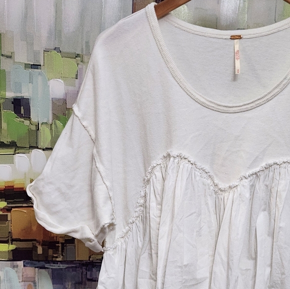 Free People Catalina Swing White Flowy Short Sleeve Sundress - Picture 10 of 13